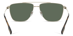 Shop BURBERRY Wide Pilot Sunglasses in Light Gold online.
