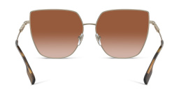 Shop BURBERRY Oversized Irregular Sunglasses in Light Gold online.