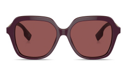 Shop BURBERRY Joni Oversized Square Sunglasses in Burgundy online.