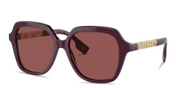 Shop BURBERRY Joni Oversized Square Sunglasses in Burgundy online.