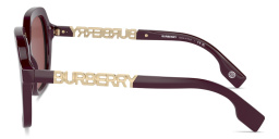 Shop BURBERRY Joni Oversized Square Sunglasses in Burgundy online.