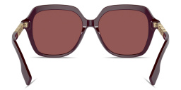 Shop BURBERRY Joni Oversized Square Sunglasses in Burgundy online.