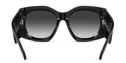 نظارات شمسية غير منتظمة كبيرة من بربري بلون أسود - صورة المنتج 4