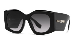 BURBERRY Oversized Irregular Sunglasses in Black – Product Photo 1