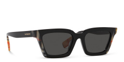 BURBERRY Square Sunglasses in Black Vintage Check – Product Photo 1
