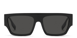 نظارات شمسية مربّعة من بربري بلون أسود - صورة المنتج 1