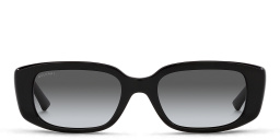 Shop BVLGARI Rectangle Sunglasses in Black online.