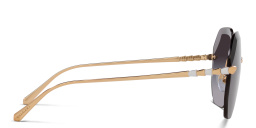 BVLGARI Oversized Rimless Irregular Sunglasses in Gold – Product Photo 3