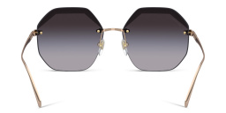 BVLGARI Oversized Rimless Irregular Sunglasses in Gold – Product Photo 4