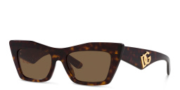 Shop Dolce & Gabbana Cat-Eye Sunglasses in Havana online.