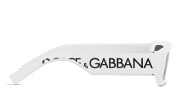 Dolce & Gabbana Rectangle Sunglasses in White – Product Photo 3