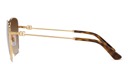 Dolce & Gabbana DG Logo Butterfly Sunglasses in Gold – Product Photo 3