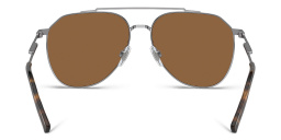 Shop Dolce & Gabbana Pilot Sunglasses in Gunmetal online.