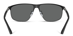 Shop Emporio Armani Logo Pillow Sunglasses in Matte Black online.