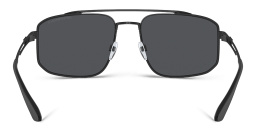 Shop Emporio Armani Logo Square Sunglasses in Matte Black online.