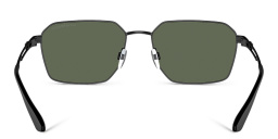 Emporio Armani Logo Irregular Sunglasses in Matte Black – Product Photo 4