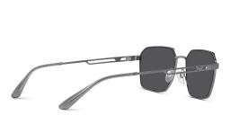 Shop Emporio Armani Rectangle Sunglasses in Matte Gunmetal online.