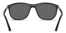 Shop Emporio Armani Logo Pillow Sunglasses in Matte Black online.