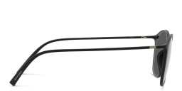 Shop GIORGIO ARMANI Round Sunglasses in Matte Black online.