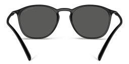 Shop GIORGIO ARMANI Round Sunglasses in Matte Black online.