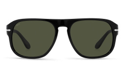 PERSOL Unisex Rectangle Sunglasses in Black – Product Photo 1