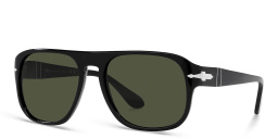 Shop PERSOL Unisex Rectangle Sunglasses in Black online.