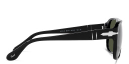 Shop PERSOL Unisex Rectangle Sunglasses in Black online.