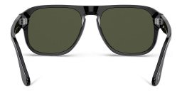 Shop PERSOL Unisex Rectangle Sunglasses in Black online.