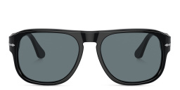 PERSOL Unisex Rectangle Sunglasses in Black – Product Photo 1