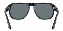 PERSOL Unisex Rectangle Sunglasses in Black – Product Photo 4