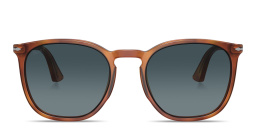 تسوق نظارات شمسية دائرية للجنسين بيرسول بلون بني أونلاين.