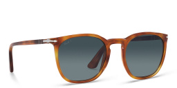 Shop PERSOL Unisex Round Sunglasses in Brown online.