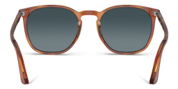Shop PERSOL Unisex Round Sunglasses in Brown online.
