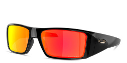 Shop Oakley Heliostat Rectangle Sunglasses in Black online.