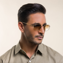 تسوق نظارات شمسية طراز بيلو للجنسين راي بان بلون ذهبي أونلاين.