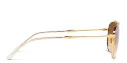 Shop Ray-Ban Unisex Irregular Sunglasses in Gold online.