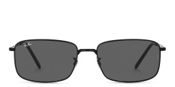 Ray-Ban Unisex Rectangle Sunglasses in Black – Product Photo 1