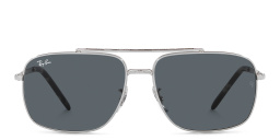 Shop Ray-Ban Unisex Pillow Sunglasses in Silver online.