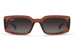 Shop Ray-Ban Kiliane Unisex Pillow Sunglasses in Transparent Brown online.