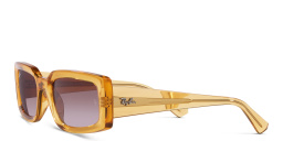 Shop Ray-Ban Kiliane Unisex Pillow Sunglasses in Transparent Yellow online.
