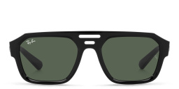 Shop Ray-Ban Corrigan Unisex Irregular Sunglasses in Black online.