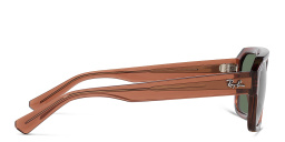 Shop Ray-Ban Corrigan Unisex Irregular Sunglasses in Transparent Brown online.