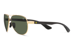 Shop Ray-Ban Unisex Aviator Sunglasses in Gold online.