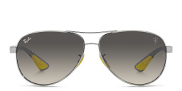 Ray-Ban Unisex Aviator Sunglasses in Silver – Product Photo 1