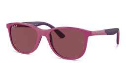 Ray-Ban Junior Logo Kids Square Sunglasses in Purple – Product Photo 2
