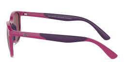 Ray-Ban Junior Logo Kids Square Sunglasses in Purple – Product Photo 3