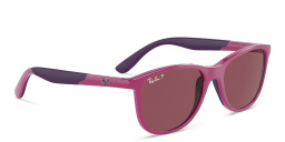 Ray-Ban Junior Logo Kids Square Sunglasses in Purple – Product Photo 4