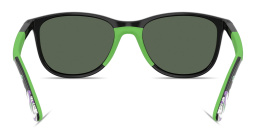 Shop Ray-Ban Junior Toy Story Kids Square Sunglasses in Black & Rubber Green online.