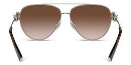 Shop TIFFANY Aviator Sunglasses in Pale Gold online.