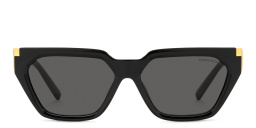 TIFFANY T Motif Irregular Sunglasses in Black – Product Photo 1